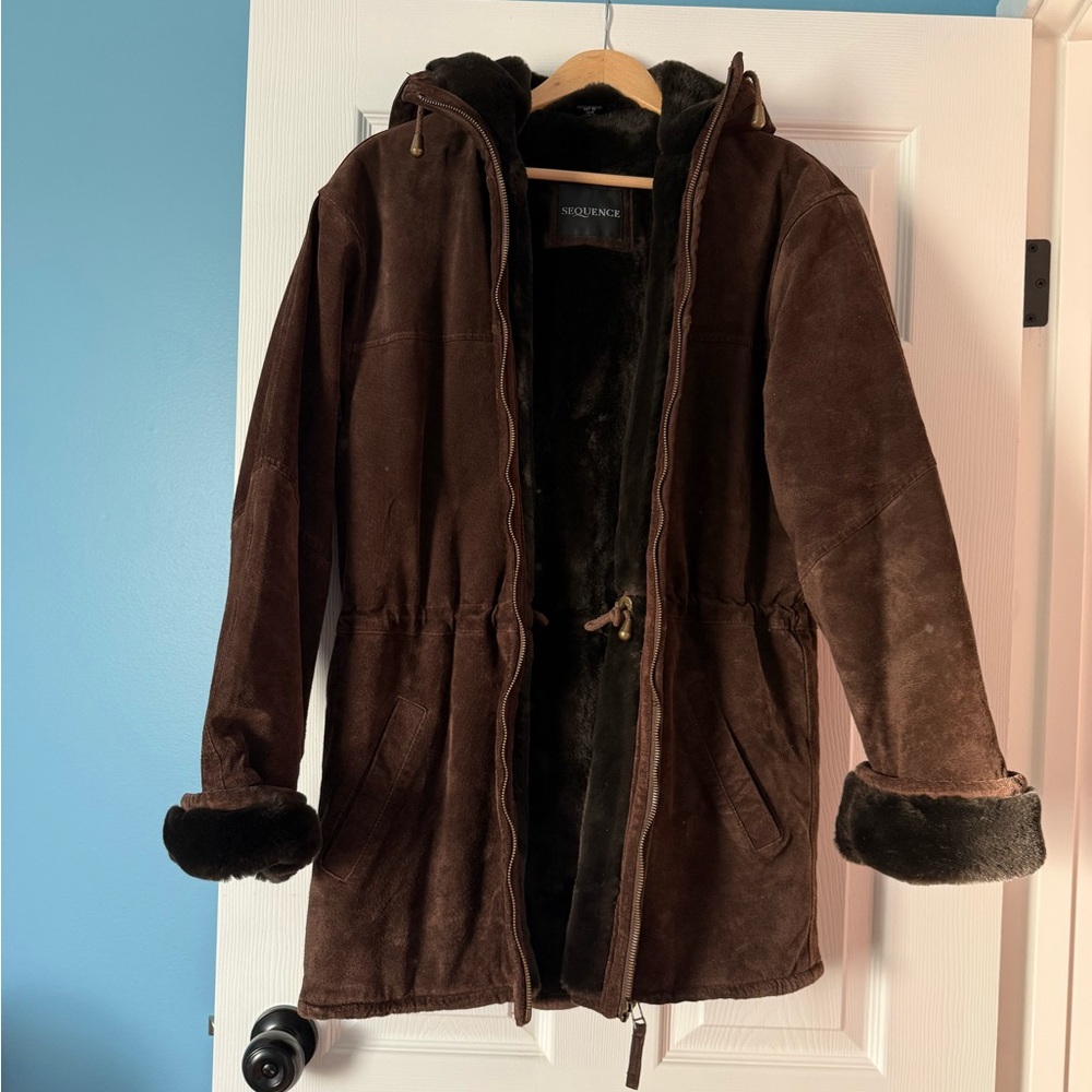 Sequence suede coat